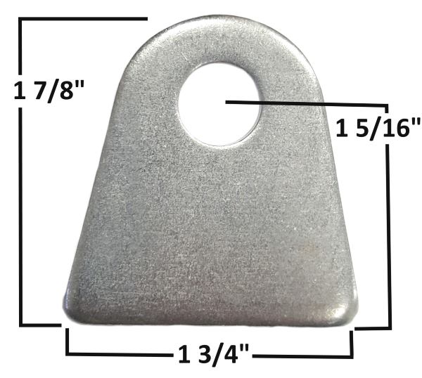 FCRC Flat Chassis Tabs 1/8" Thick 1/2" Hole 10Pk 60005-10