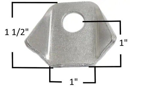 FCRC Body Brace Trick Tabs Round Tube 25pk 1/4in Hole 60014-25