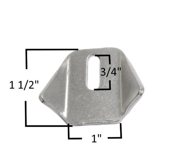 FCRC Body Brace Tabs For Round Tube Slotted Parallel To Tube 10PK 60015-10