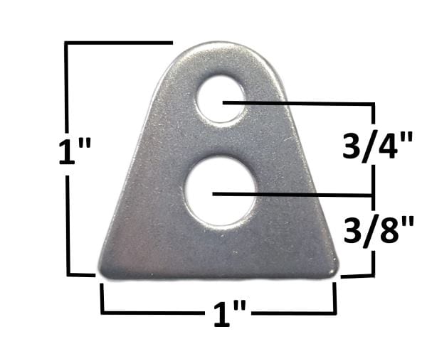 FCRC Flat Body/Window Frame Tab 1/16" Thick 3/16"/1/4" Holes 4Pk 60020-4