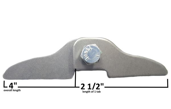 FCRC Weld On Header Tab Kit 1" X 2-1/2" 2pk 60040