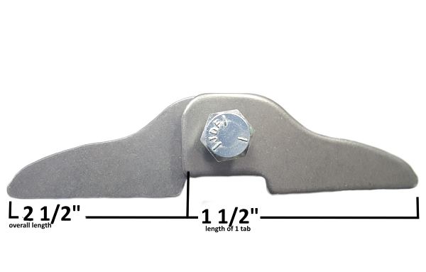 FCRC Header/Exhaust Tab Kit 3/4" X 1-1/2" Tabs 2-1/2" OAL 2pk 60039-10
