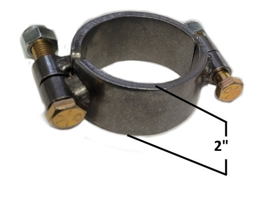 FCRC Steel Tube/Weld Clamp 1/4" Thick 2-Bolt 3" ID 2" Wide 359-D