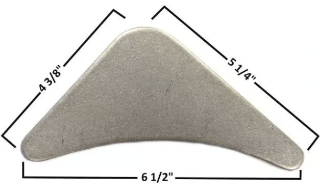 FCRC Steel Roll Cage Hoop Gusset 1/4" Thick 6-1/2" Wide Offset 2PK 373-B-2