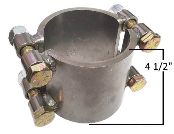 FCRC Steel Tube/Weld Clamp 1/4" Thick 4-Bolt 3" ID 4-1/2"" Wide 388-D