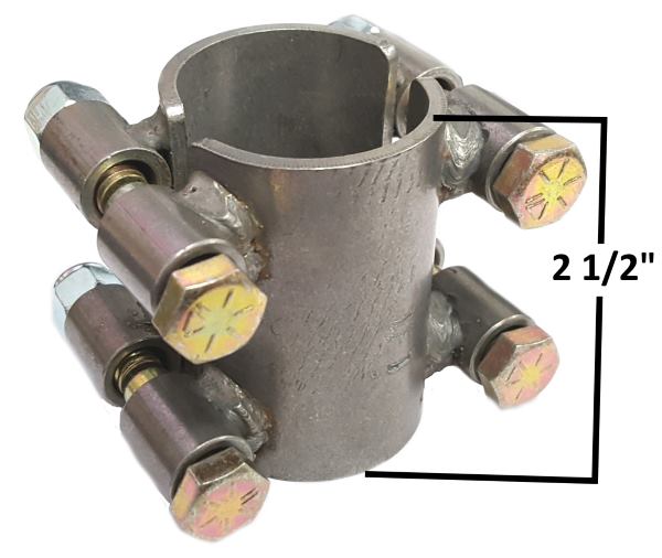 FCRC Steel Tube/Weld Clamp 1/4" Thick 4-Bolt 3" ID 3-1/2" Wide 388-B