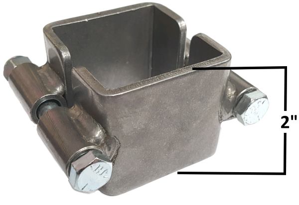 FCRC 1/8" Steel 1-1/2" Square Tube Frame/Chassis Clamp/Weld Bracket 2-Bolt 490-A