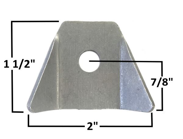 FCRC Chassis/Body Brace Tabs Flat Mount 3/8" Hole 4pk 60024-4