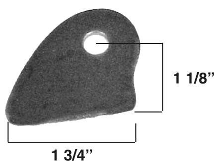 FCRC Flat Chassis/Parachute Tab 1/8" Steel 3/8" Hole 4pk 60076-4