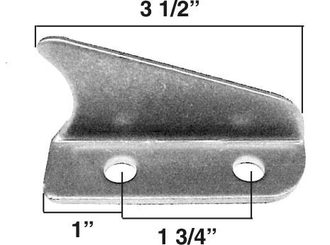 FCRC Steering Quickener Bracket 1/8" Steel 7/16" holes 60028