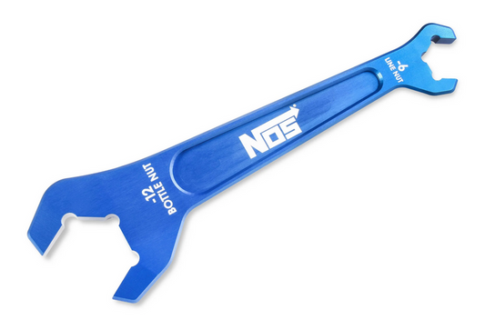 NOS Nitrous Bottle Wrench Billet Aluminum -12/-6 AN Blue 16126NOS