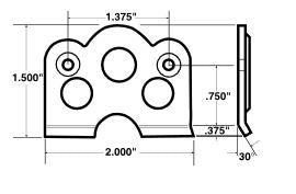 Allstar Performance 1 3/8" Weld On Lightweight 1/4 Turn Dzus Fastener Mounting Plate 10PK 19360 ALL19360