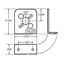 Allstar Performance 1" & 1 3/8"  Rivet On 1/4 Turn Dzus Fastener Mounting Plate LH 50PK 19392 ALL19392