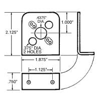 Allstar Performance 1" & 1 3/8"  Rivet On 1/4 Turn Dzus Fastener Mounting Plate RH 50PK 19396 ALL19396
