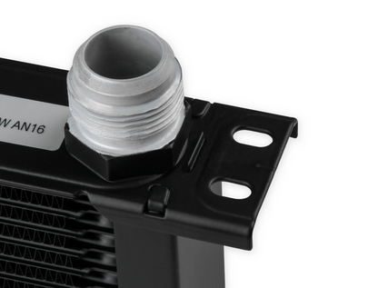 Earl's UltraPro Wide Oil Cooler 13 Row -16 AN Male Ports Black 413-16ERL