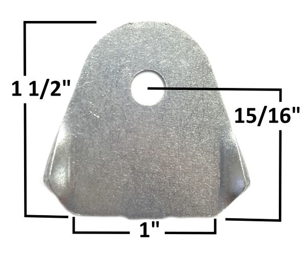 FCRC Steel Body Brace/Chassis Tabs .085" 1/4" Hole 25pk 60086-25
