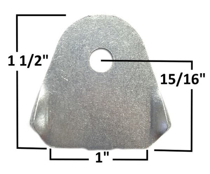 FCRC Steel Body Brace/Chassis Tabs .085" 1/4" Hole 25pk 60086-25
