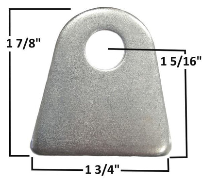 FCRC Flat Chassis Tabs 1/8" Thick 1/2" Hole 10Pk 60005-10