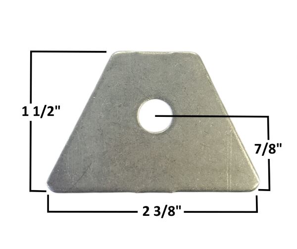 Allstar Performance Steel 1/4" Thick Flat Chassis/Seat Tabs 1/2" Hole 4pk 60019