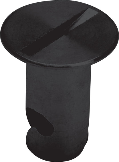 PanelFast Flush Head Black Alum 1/4 Turn Dzus Fastener 7/16" .550" Long 50Pk PANFABK6550-50