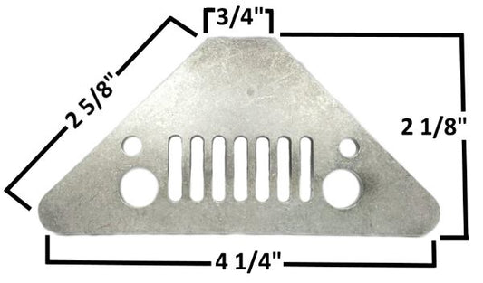 FCRC 4 Pack Jeep Grille Roll Bar/Chassis Gusset 1/8" Thick 2-1/8" High 4-1/4" Wide 123-A-4
