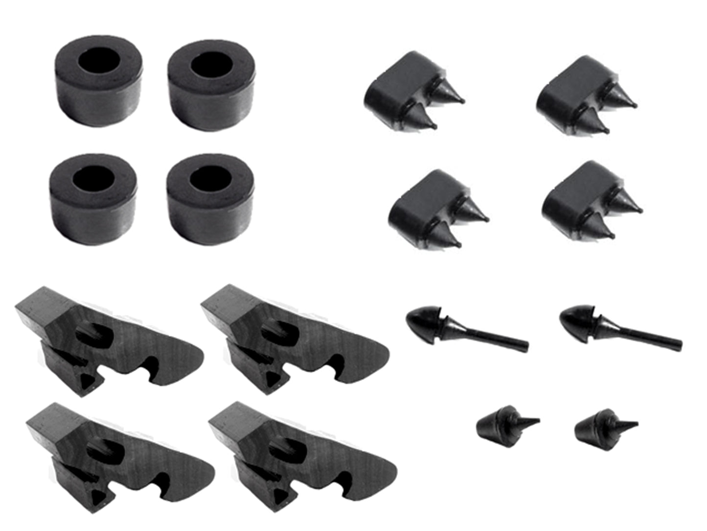 Metro Moulded Snap In Rubber Bumper Kit 1968-1972 Chevy El Camino SBK 205