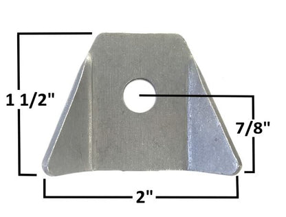 FCRC Chassis/Body Brace Tabs Flat Mount 3/8" Hole 10pk 60024-10