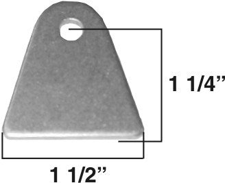 FCRC 1/8" Flat Chassis/Body Tabs 1/4" Hole 25pk 60009-25
