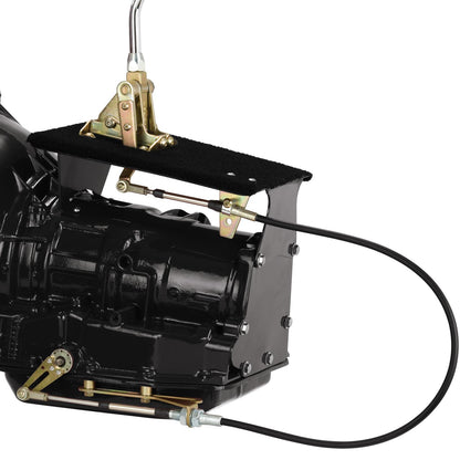 Lokar Floor Mount Billet Shifter Ford 4R70W/AODE 12" Single Bend Arm 8-Ball Knob COS64R70WC8