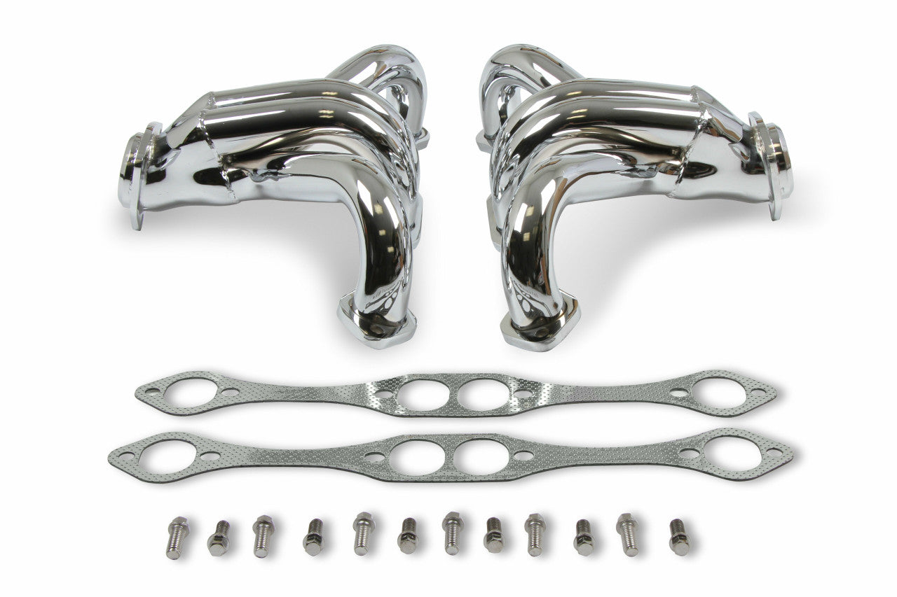 Flowtech Chrome Block Hugger Header SB Chevy D-Port 11705-2FLT