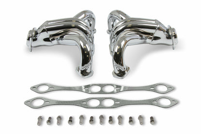Flowtech Chrome Block Hugger Header SB Chevy D-Port 11705-2FLT