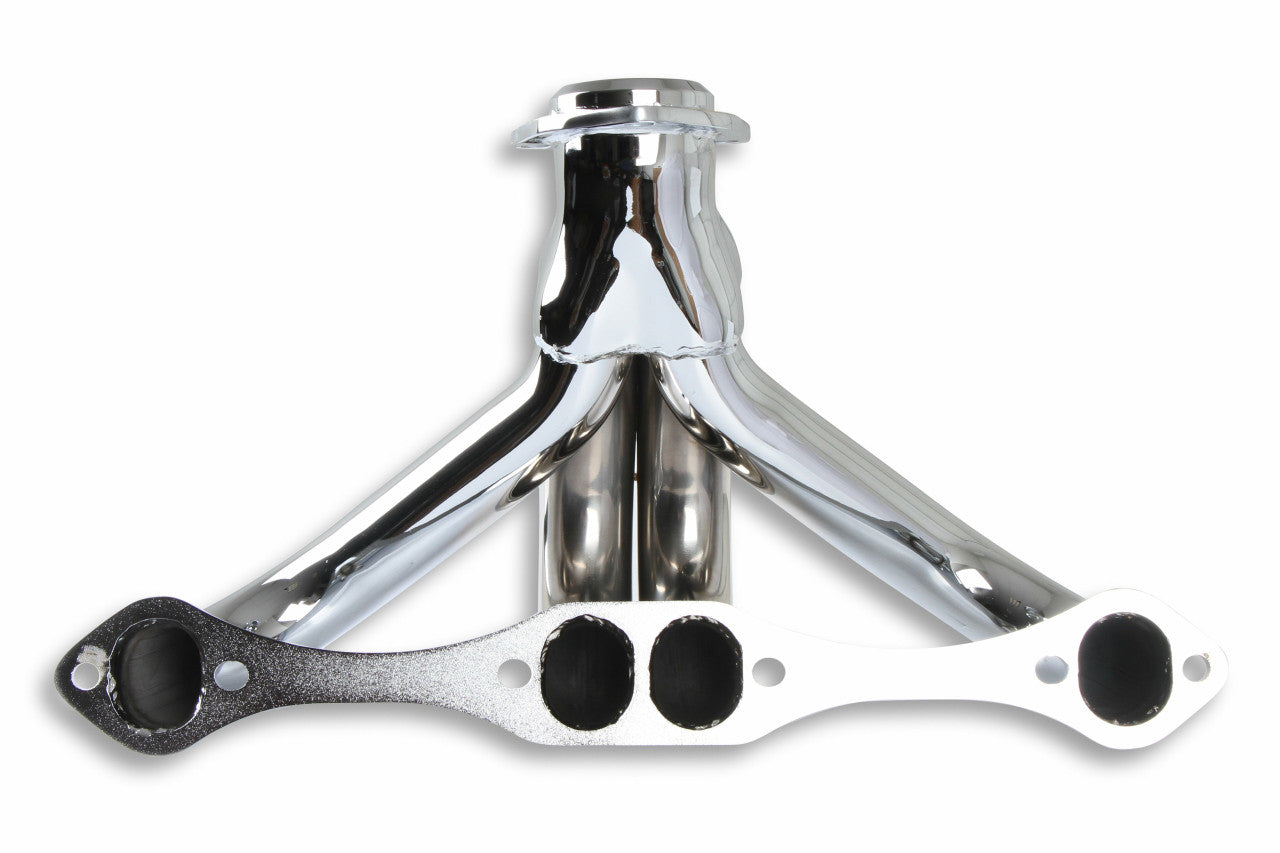 Flowtech Chrome Block Hugger Header SB Chevy D-Port 11705-2FLT