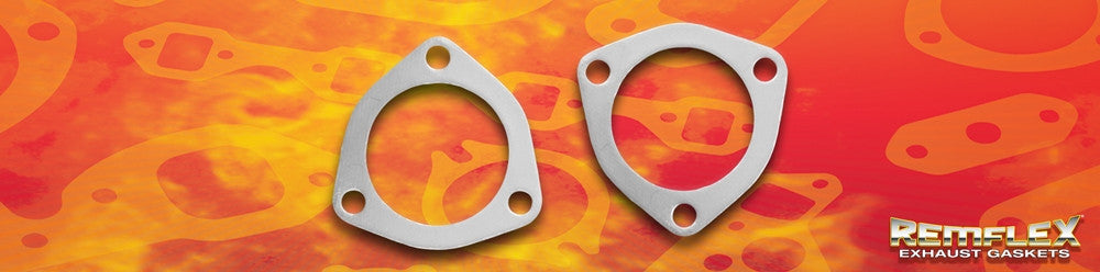 Remflex Exhaust Flange Gaskets 3-Bolt 2 1/2" Port 3.00" Spacing Pair Doug Thorley 8077