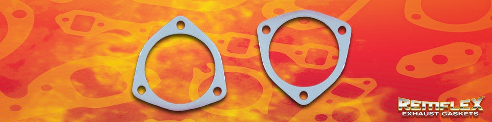 Remflex Exhaust Flange Gaskets 3-Bolt 2 15/16" Port 3 7/32" Spacing 8084