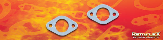 Remflex Exhaust Flange Gaskets 2-Bolt 1 1/4" Port 2 1/4" Spacing Pair 8085