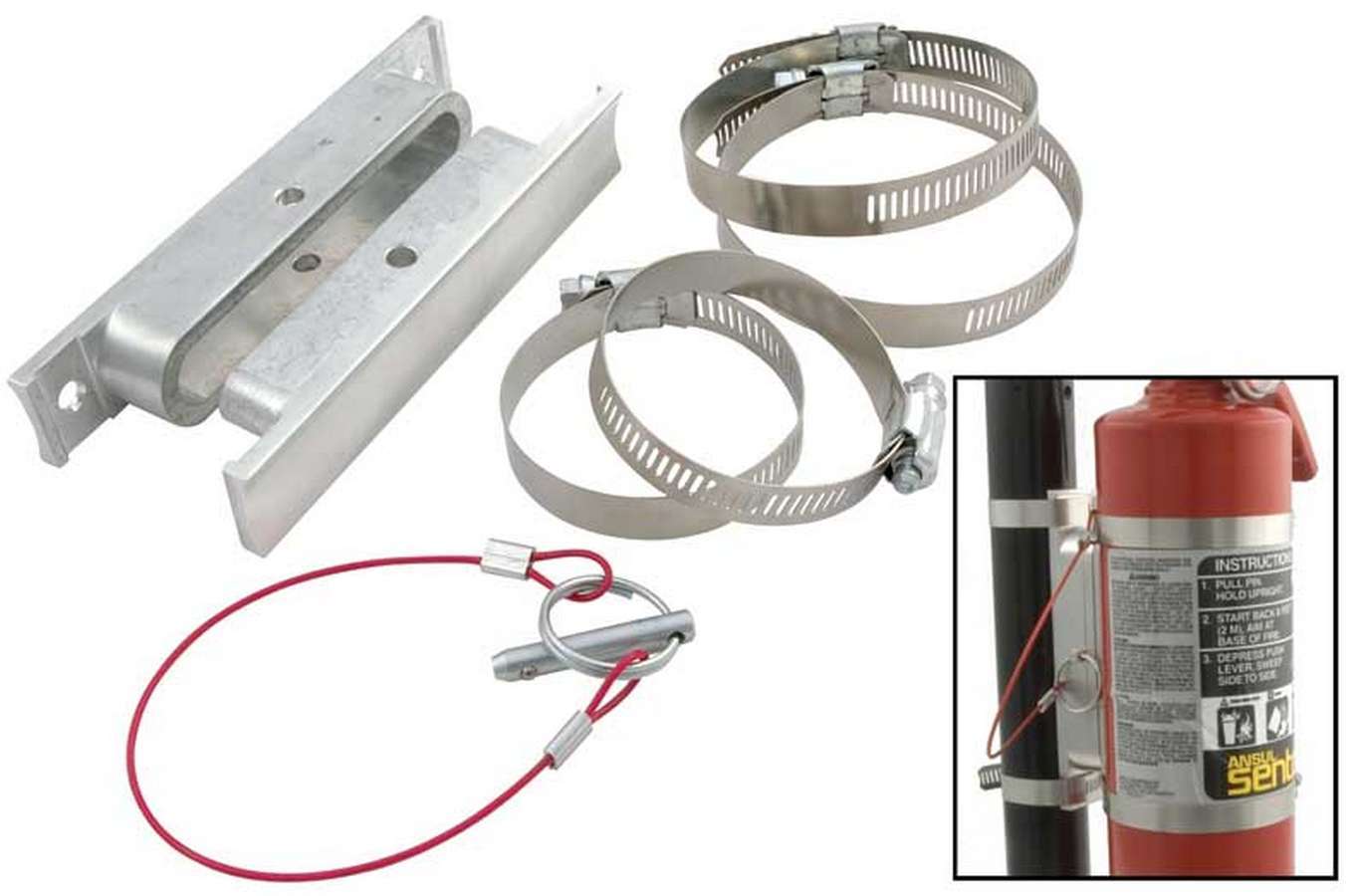Allstar Performance Billet Aluminum Quick Release Fire Extinguisher Bracket 10510