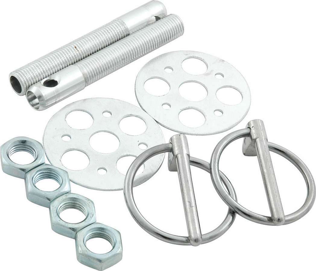 Allstar Performance Light Weight Aluminum Hood Pin Kit 3/8in Silver 18472