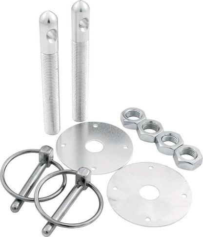 Allstar Performance Aluminum Hood Pin Kit Silver 1/2" Pin 18500