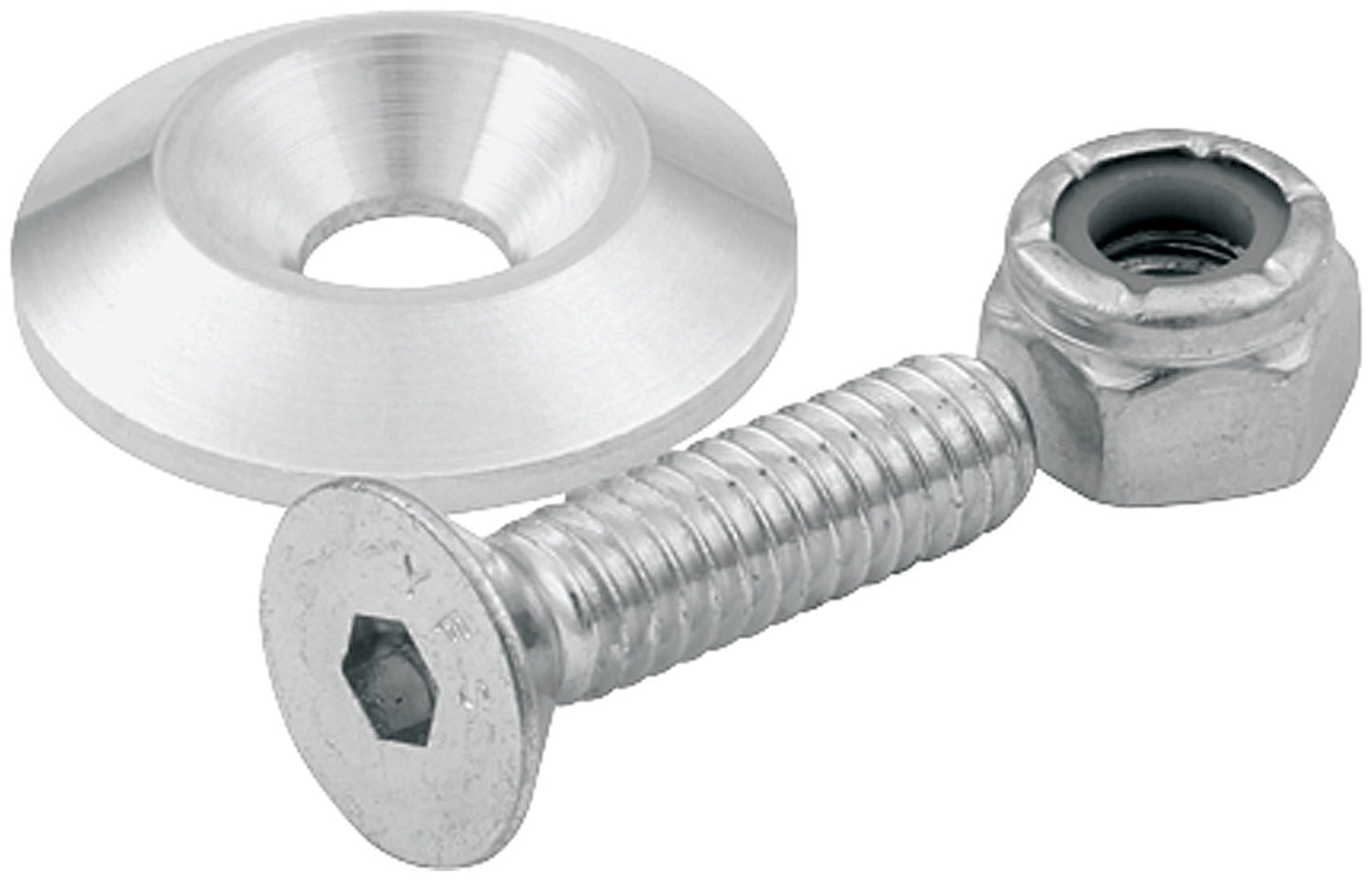 Allstar Performance Countersunk Bolt Kit #10-24 X 1 1" OD Clear 10PK 18630