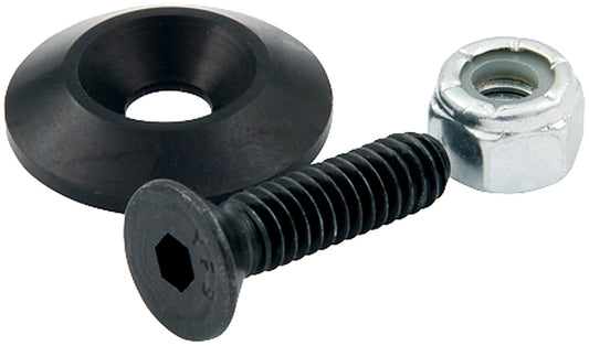 Allstar Performance Countersunk Bolt Kit 1/4"-20 X 1 1 1/4" OD Black 10PK 18635