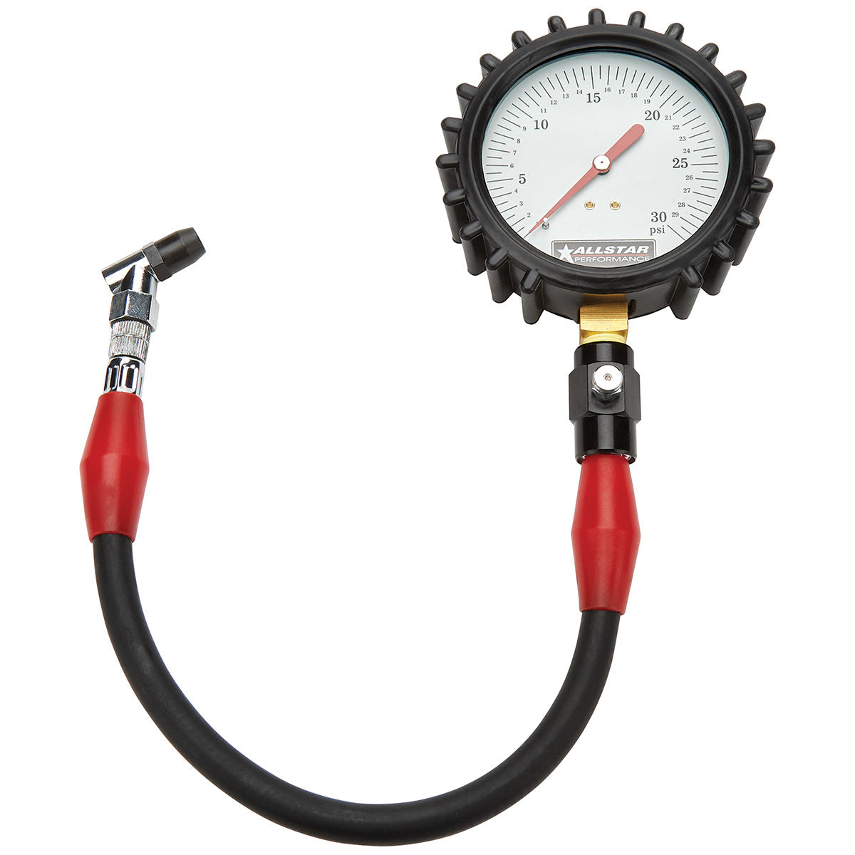 Allstar Performance Tire Pressure Gauge 0-30 PSI 4" Dial Glow-In-Dark 44047