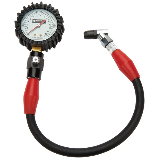 Allstar Performance Tire Pressure Gauge 0-15 PSI 2-1/4" Dial Glow-In-Dark 44056
