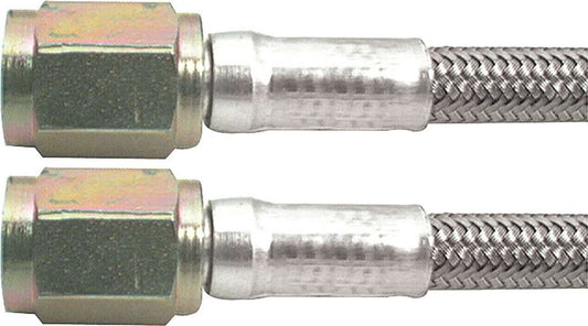 Allstar Performance 20" Long #3 Stainless Braided Brake Line Two -3 AN Straight Ends 46300-20