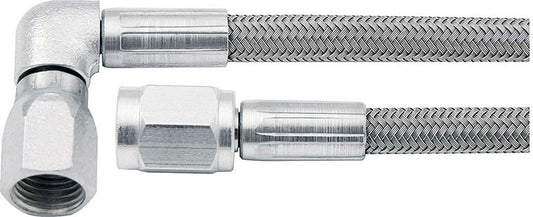 Allstar Performance Braided Stainless Brake Line 20in #3 Line -3 AN Str/ -3 AN 90 Deg 46302-20
