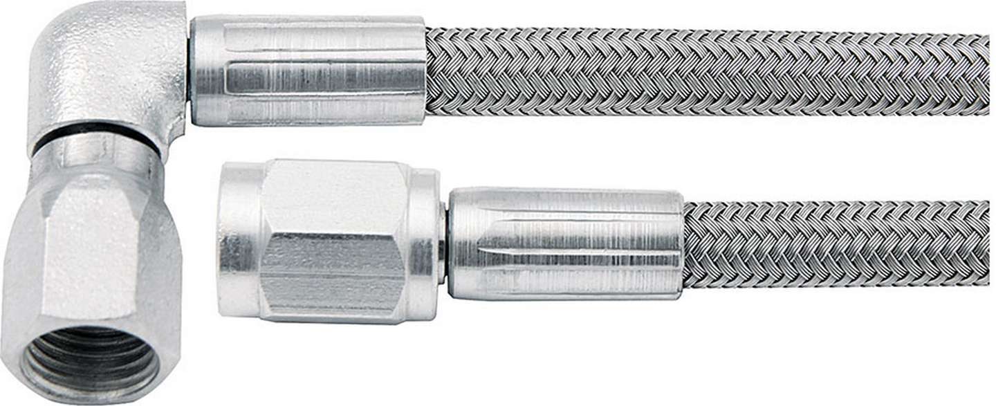 Allstar Performance Braided Stainless Brake Line 22in #3 Line -3 AN Str/-3 AN 90 Deg 46302-22