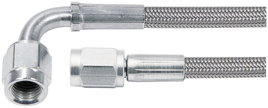 Allstar Performance Braided Stainless Brake Line 21in #3 Line -3 AN Str/-3 AN 90 Deg Tube Style 46304-21