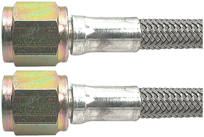 Allstar Performance 14" Long #4 Stainless Braided Brake Line Two -4 AN Straight Ends 46400-14