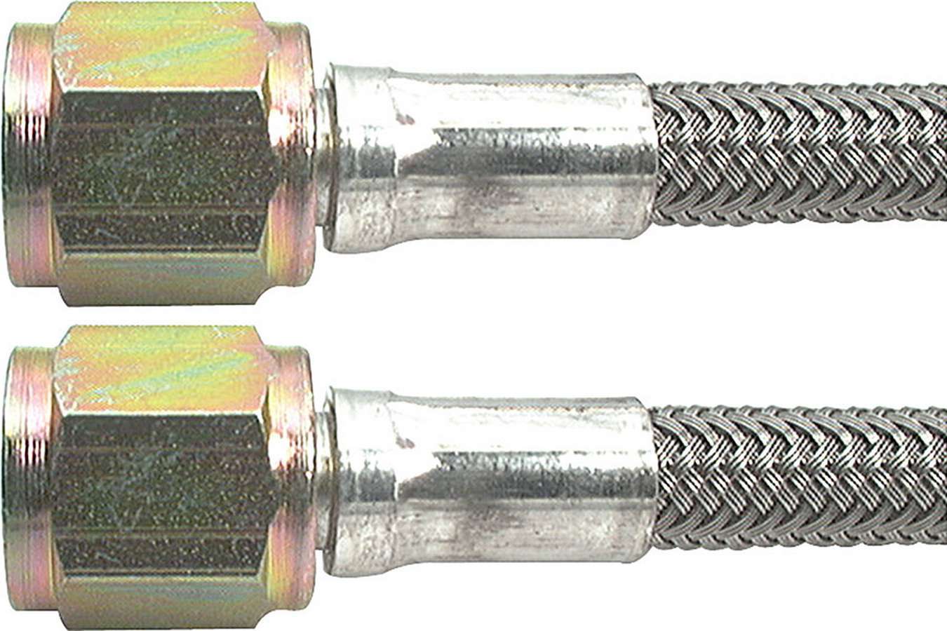 Allstar Performance 28" Long #4 Stainless Braided Brake Line Two -4 AN Straight Ends 46400-28