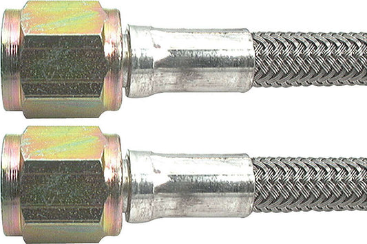 Allstar Performance 28" Long #4 Stainless Braided Brake Line Two -4 AN Straight Ends 46400-28