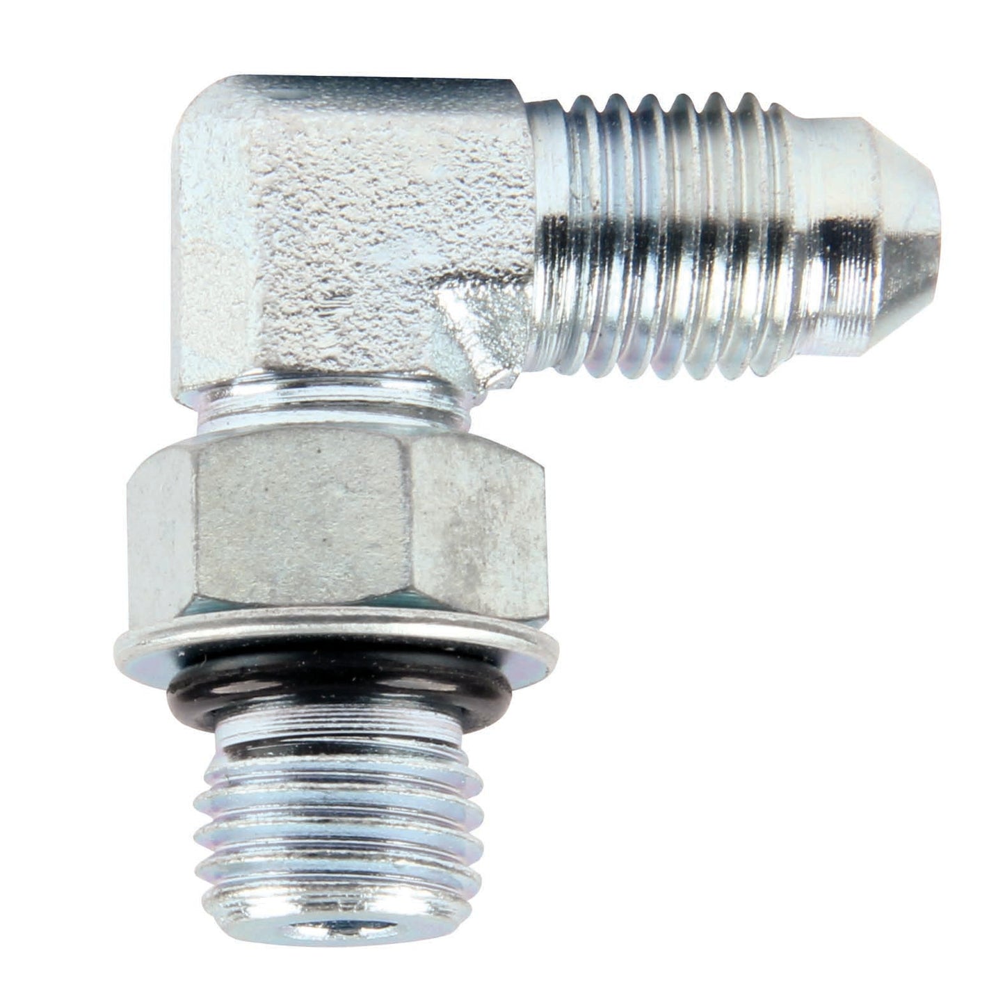 Allstar Performance Brake Adapter Fittings -4 AN to 7/16-20 Male O-Ring 90 Degree 2pk 50035